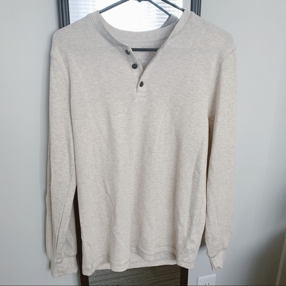 Henley Top in light tan